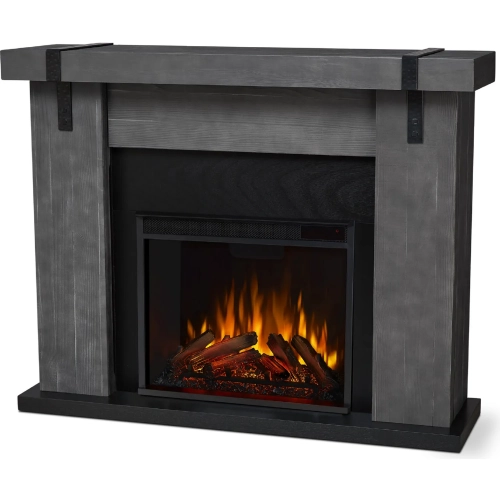 Aspen Electric Fireplace in Gray Barnwood