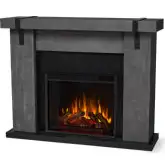 Aspen Electric Fireplace in Gray Barnwood