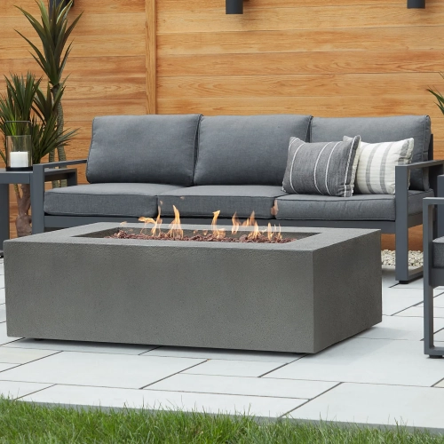 Baltic Outdoor 50" Natural Gas Fire Table in Glacier Gray