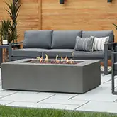 Baltic Outdoor 50" Natural Gas Fire Table in Glacier Gray