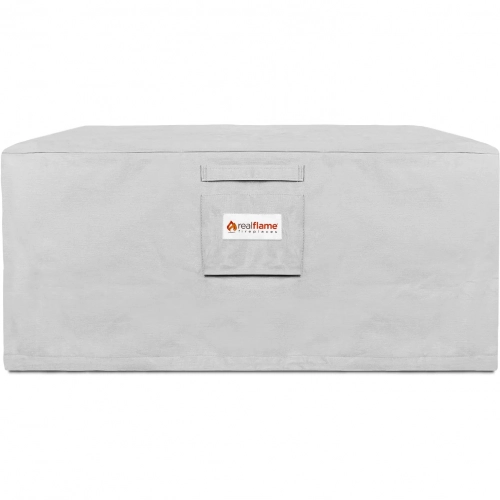 Baltic Square Fire Table Protective Cover in Light Gray Fabric