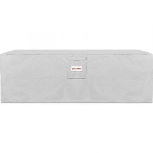 Baltic Rectangle Fire Table Protective Cover in Light Gray Fabric