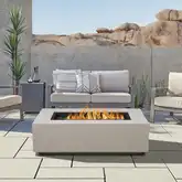 Aegean 50" Propane or Natural Gas Fire Pit Table in Dark Bronze Steel
