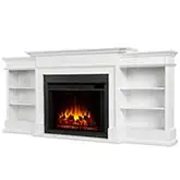 Ashton Grand Media Electric Fireplace in White