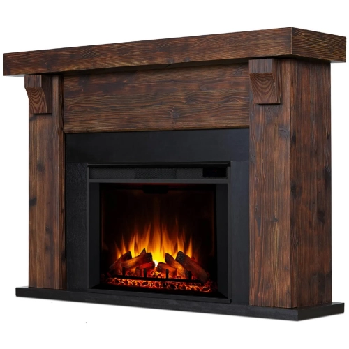Gunnison Grand Electric Fireplace in Chestnut Barnwood