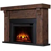 Gunnison Grand Electric Fireplace in Chestnut Barnwood