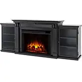 Tracey Grand 83" TV Stand w/ Electric Fireplace in Black