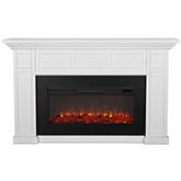 Alcott Landscape Electric Fireplace in White