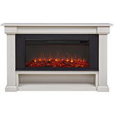 Bristow Landscape Electric Fireplace in Bone White