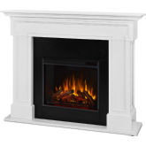 Thayer Electric Fireplace in White