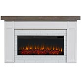 Cravenhall Landscape Electric Fireplace in White & Wood