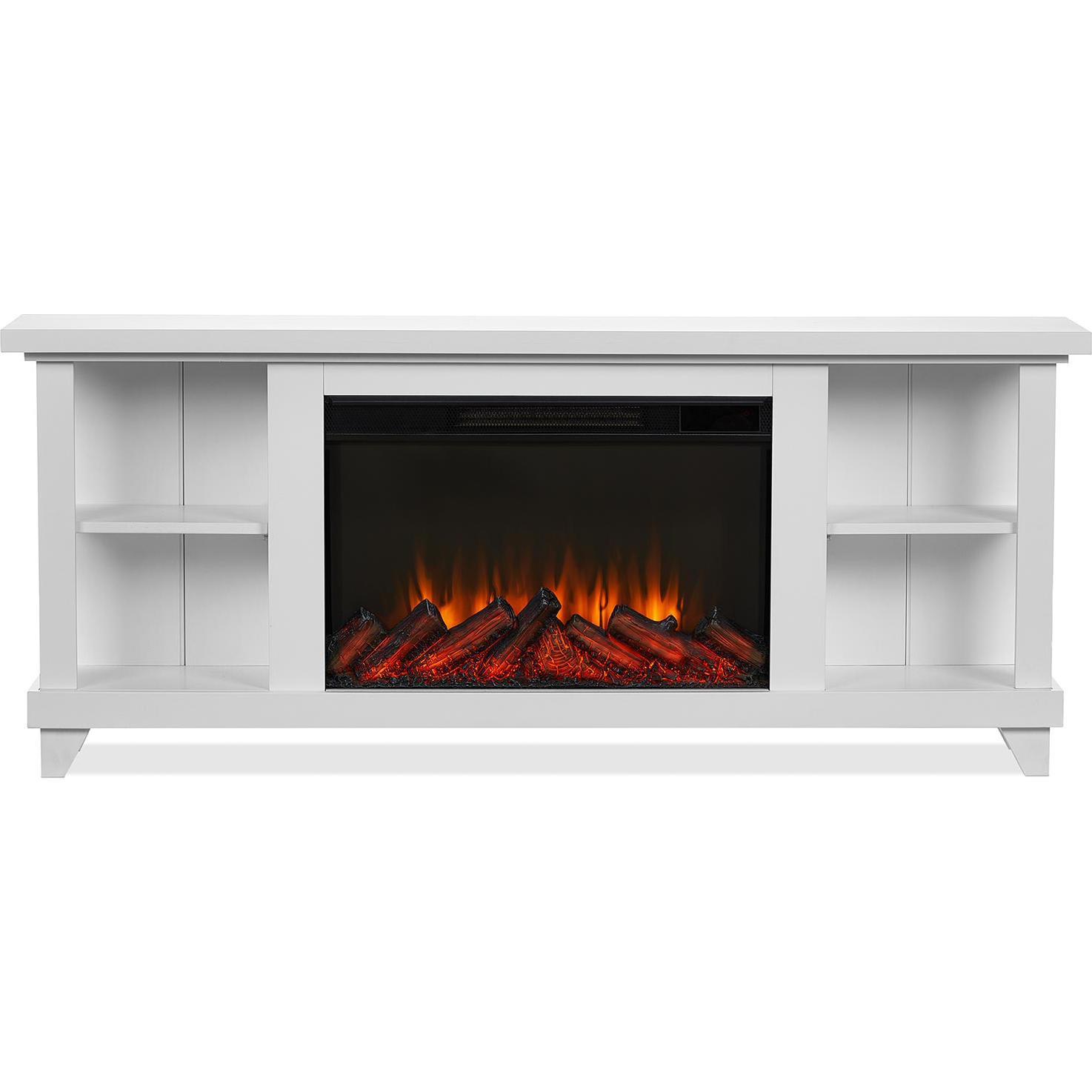 Real Flame 7770EW Penrose 58" Slim Media Electric Fireplace in White
