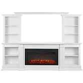 Monte Vista Landscape Electric Fireplace Entertainment Center in White