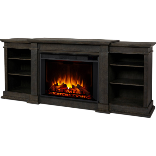 Eliot Grand 81" TV Stand with Electric Fireplace in Antique Gray