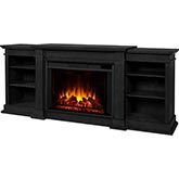 Eliot Grand 81" TV Stand with Electric Fireplace in Black