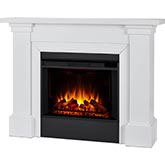 Manus Grand Electric Fireplace in White