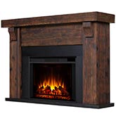 Gunnison Grand Electric Fireplace in Chestnut Barnwood