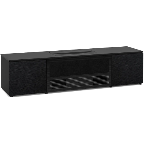 Chicago 245 86" Cabinet in Textured Black Oak & Black Top for Epson LS800 Projector