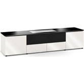 Miami 245 85" Credenza Cabinet in Gloss Warm White for LG 4K UHD Cinebeam Projector