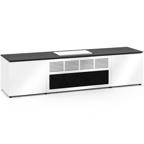 Miami 245 86" Cabinet in Gloss Warm White & Black for Samsung SP-LPU9D9 UST Projector