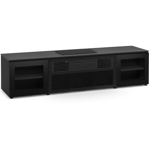 Oslo 245 85" Credenda Cabinet in Black & Black Glass for Integrated Formovie Theater UST Projector