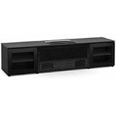 Oslo 245 85" Cabinet in Black Glass & Black Oak for integrated Hisense UST PX1 Projector