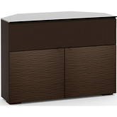 Berlin 329CR 44" Extra Tall Corner TV Stand Cabinet w/ Center Speaker Opening in Textured Wenge