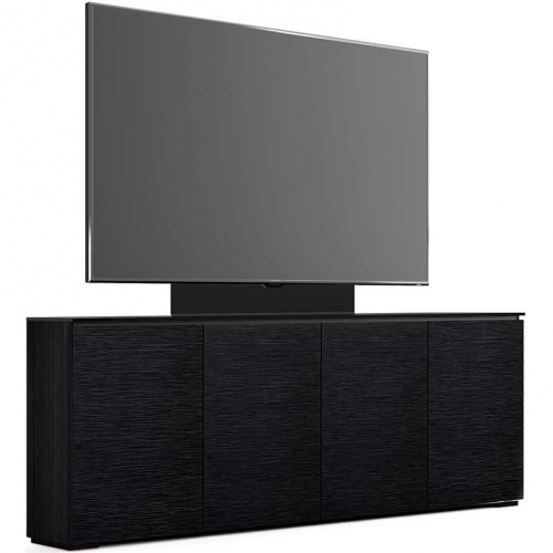 Chicago 347 88" Low Profile Wall Cabinet TV Stand in Textured Black with Black Top