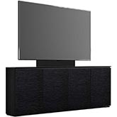 Chicago 347 88" Low Profile Wall Cabinet TV Stand in Textured Black with Black Top