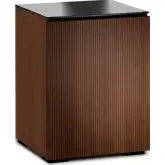 Manhattan 317 AV Cabinet in Medium Walnut with Black Glass Top