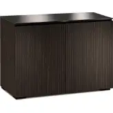 Manhattan 323 44" TV Stand AV Cabinet in Maro Ebony with Black Glass Top