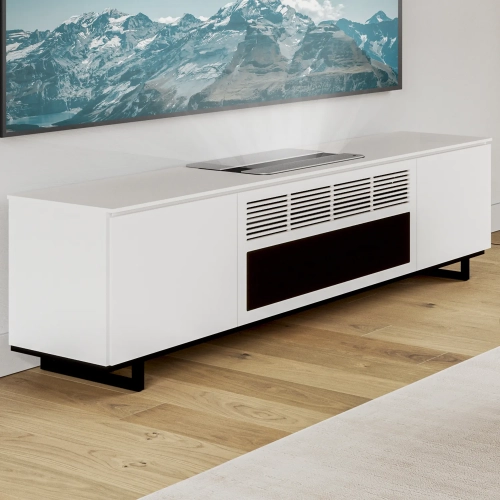 Miami 245 86" Cabinet in Gloss Warm White for Leica Cine 1 Projector