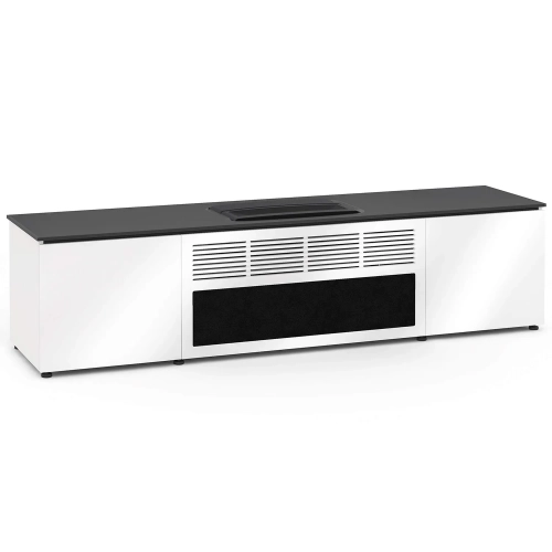 Miami 245 86" Cabinet in Gloss Warm White & Black for Hisense PX-3PRO Projector