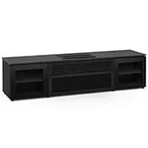 Oslo 245 86" Cabinet in Black Glass, Black Oak & Black for AWOL Max & Pro Projector