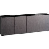 Seattle 347 85" Low Profile Wall Cabinet TV Stand in Textured Gray Oak