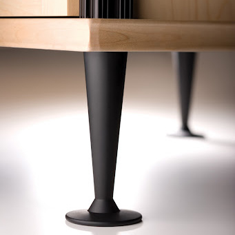 Stiletto Feet for Synergy or Chameleon Cabinets in Matte Black or Silver