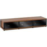 Synergy 134 Triple Width 65" AV Cabinet TV Stand in Cherry, Glass Doors & Black Frame