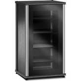 Synergy 402 40" Tall AV Cabinet Audio Rack in Black Oak, Glass Doors & Aluminum Frame