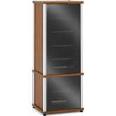 Synergy 603 60" Tall AV Cabinet Audio Rack in Cherry, Glass Doors & Aluminum Frame