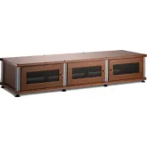 Synergy 133 Triple Width 65" AV Cabinet TV Stand in Cherry, Mesh Doors & Aluminum Frame