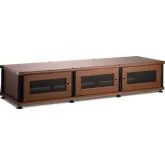 Synergy 133 Triple Width 65" AV Cabinet TV Stand in Cherry, Mesh Doors & Black Frame