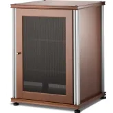 Synergy 30" Tall AV Cabinet Audio Rack in Cherry, Mesh Doors & Aluminum Frame