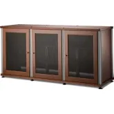 Synergy 337 Triple Width 65" AV Cabinet TV Stand in Cherry, Mesh Doors & Aluminum Frame