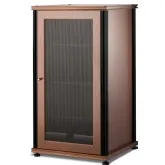 Synergy 402 40" Tall AV Cabinet Audio Rack in Cherry, Mesh Doors & Black Frame