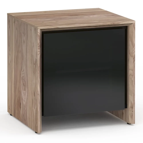 Barcelona 217SE Subwoofer Enclosure in Natural Walnut with Black Glass Door