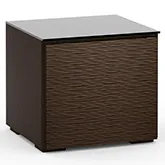 Berlin 217 AV Cabinet in Textured Wenge with Black Glass