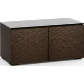 Berlin 221 44" TV Cabinet in Textured Wenge with Black Glass Top