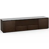 Berlin 245 85" TV Stand AV Cabinet in Textured Wenge with Black Glass