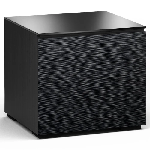 Chicago 217 Subwoofer Enclosure in Textured Black with Black Glass
