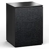 Chicago 317 AV Cabinet in Textured Black with Black Glass